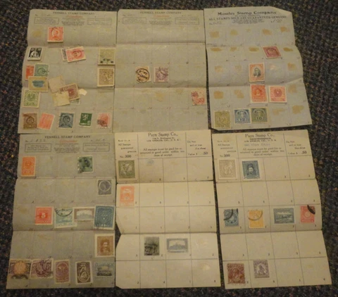 c1930s stamp approval pages - Moseley/Fennell-St Louis, Payn- LA California Cover