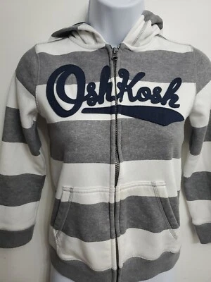Oshkosh Active Wear Zipper Up Hooded Sweat Shirt 80%cotton 20%poly Youth Sz 8 - Image 1 of 3