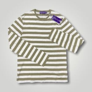 Ralph Lauren Purple Label Gray Cotton Long Sleeve Crewneck Shirt Size Small
