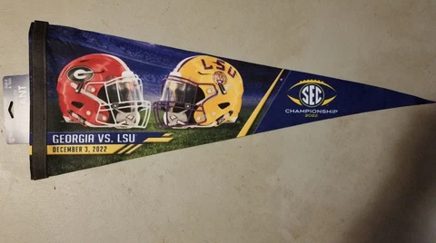 2022 SEC Championship Game Dueling LSU vs. Georgia 12x30 Pennant Cover