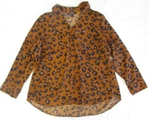 41 Hawthorn Women's 2XL Leopard Button Up Blouse Career - Picture 1 of 5