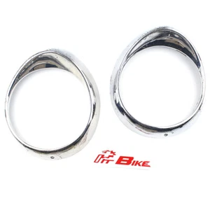 NOS RH LH Headlight Rim Chrome Metal 1 pair may fit Peugeot 404 - Bild 1 von 8