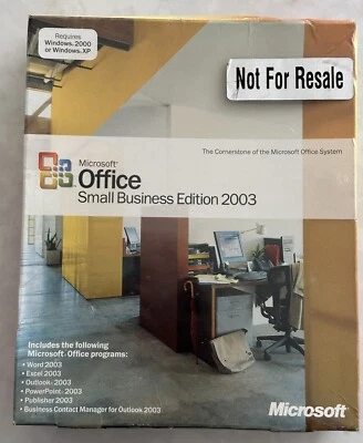 Microsoft Office 2003 Small Business Edition SBE For 2 PCs Full Retail =RETAIL= - Image 1 of 4