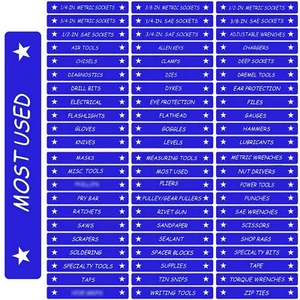 66 Pcs Magnetic Tool Box Labels Tool Chest Organizer Stickers for Cabinets - Picture 1 of 7
