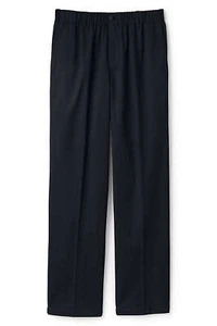 Lands End Uniform (Boy 18, 26 Inseam) Iron Knee Elastic Waist Chino Pant, Black - Picture 1 of 3