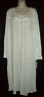 NWT EILEEN WEST L/SLV COTTON MODAL CLASSICAL TOUCH KNIT SHORT GOWN 523770 WHT XS
