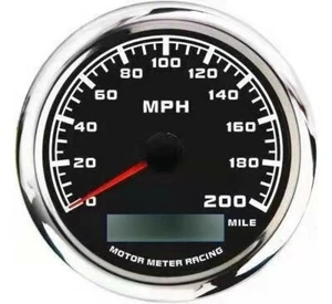 W PRO 85mm GPS Speedometer 200 MPH Waterproof For Car Marine Boat Truck Harley - Picture 1 of 11