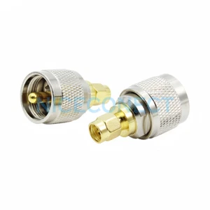 2x Adaptador de enchufe SMA macho a UHF macho PL-259 PL259 RF adaptador de conector coaxial - Imagen 1 de 5