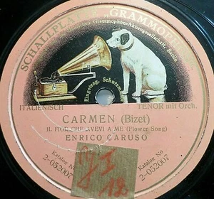ENRICO CARUSO "Il Flor Che Avevi (Flower Song)" Grammophon s/ s 78rpm 12" - Imagen 1 de 1