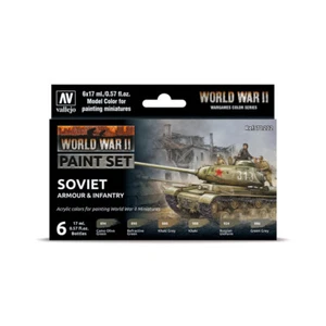 Vallejo 70202 CONFEZIONE 6 COLORI SOVIET ARMOUR & INFANTRY (6X17 ml) - Imagen 1 de 2
