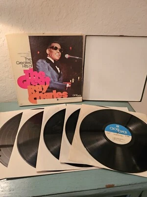 Vintage 1974 The Greatest Hits Of Ray Charles 5 Album LP Box Set-Very Good+ - Image 1 of 4