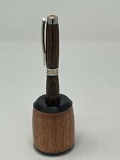 Polished Black Enamel and Bloodwood Desk Top Pen Stand homemade - Ships Fast