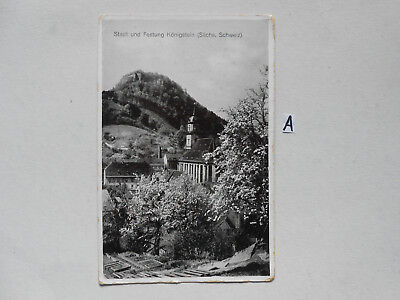 Postkarte Ansichtskarte Sachsen.Sächs.Schweiz Stadt Und Festung Königstein • 3€