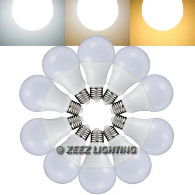 5W 7W 9W 12W LED A19 Light Bulbs Equivalent 40W 60W 75W 100W Incandescent Lamp - Image 1 of 4