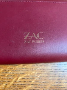 Zac Posen Red Leather Pocket Book - Picture 1 of 5