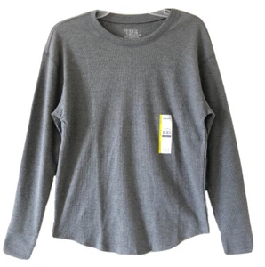 Time And Thru Women's Long Sleeve Top Sz L (12-14) Gray Cotton Soft Relaxed Fit - Picture 1 of 10
