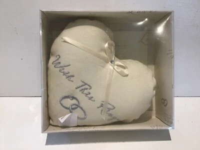 Heart Shaped Wedding Ring Bearer Cushion / Pillow - Image 1 of 3