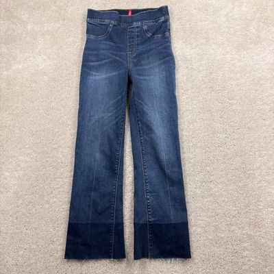 Spanx Jeans Women's Size XS Blue Denim Stretch High Rise Wide Leg Jegging - Image 1 of 4
