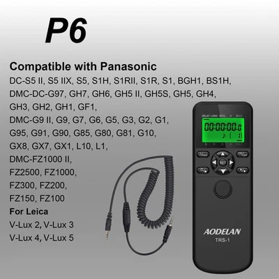 Wired Timer Remote Shutter Release Intervalometer for Panasonic S1 S5 G9 G7 GX8 - Image 1 of 4