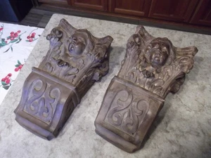 Antike Cherub Kirche Kragsteine geformter Ton viktorianisches Zeitalter - Bild 1 von 8