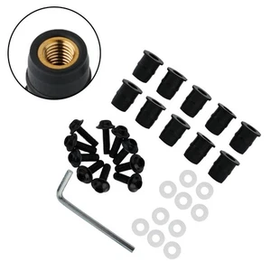Screw Kit CNC Bolt Strength Windscreen Windshield 10 Set Aluminum+plastic - Picture 1 of 24
