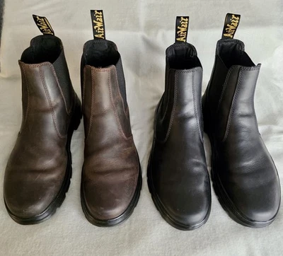 Dr Martens Air Wair Chelsea Boots, 2 Pair, Black & Brown, Size 11 Men - Image 1 of 4