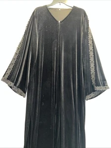 Black Velvet Abaya Dress XL - Picture 1 of 7