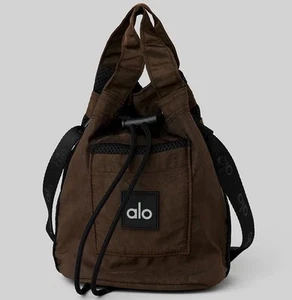 ALO Yoga Cross Body Bucket Bag Espresso Brown Black ~ New With Tags ~ - Picture 1 of 9