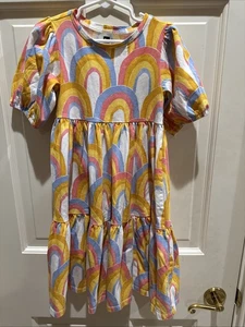 Abito midi a strati arcobaleno pastello manica corta bambina taglia 5 nuova collezione Tea  - Foto 1 di 4