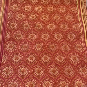 Pier One Table Runner Red Yellow, Metallic Gold 14” X 70” Asian Design Shimmers - Picture 1 of 8