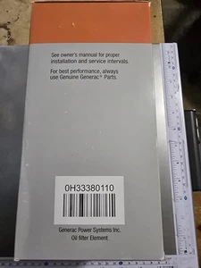 New Genuine Generac 0H33380110 Oil Filter Element Kit - Picture 1 of 4