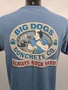 BIG DOGS Concrete Co ALWAYS ROCK HARD Blau T-Shirt Kurzarm Herren Medium - Bild 1 von 18