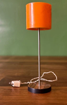 Lámpara de pie naranja vintage LUNDBY muebles artículo raro SIN PROBAR con cable Foto 1 de 4