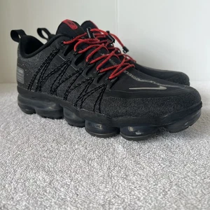 Nike Air Vapormax Run Utility Hombres Talla 9.5 Zapatilla Reflectante Negro Rojo AQ8810-001 - Imagen 1 de 14
