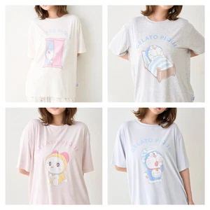GELATO PIQUE Doraemon Grafik Akzent T-Shirt Nachtwäsche Pyjama Geschenk 4 Farben kostenlos - Bild 1 von 35
