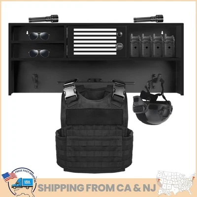 KQZZIV 200LB Police Gear Rack, Wall Mounted Tactical Gear Stand Police Vest Hanger NEW