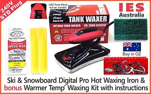 Ski & S'board Digital Hot Waxing Iron & Bonus Warmer Temp wax Kit, DIY & save $ - Picture 1 of 7