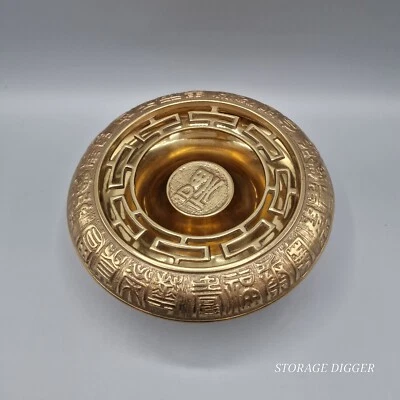 Quemador/cenicero de incienso vintage con patas de latón macizo decoración china Foto 1 de 4