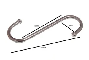 S Hook Utility Kitchen Rack Hook Ball End Chrome 4 Inch 100mm With Pack Size 12 - Picture 1 of 1