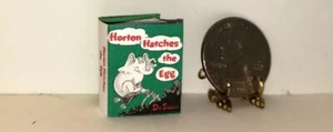 1:12 SCALE MINIATURE BOOK HORTON HATCHES THE EGG 1940 DR. SEUSS DOLLHOUSE SCALE - Picture 1 of 10