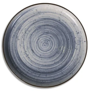 6x Mediterranea 20cm Dessert side plates Stoneware green Nordic SWIRL - Picture 1 of 1