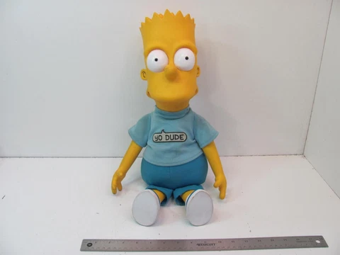 Vintage 1990 Dan Dee Talking Pull String Bart Simpson 18" Doll Cartoon TV Show Cover