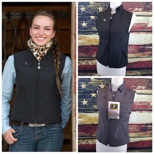 Wyoming Traders Womens Ashley Zip Up Soft Shell Ranch Wear Cowgirl Vest - Picture 1 of 12