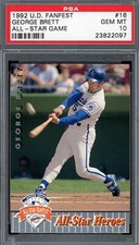 1992 Upper Deck Fanfest All-star Game Baseball #16 George Brett PSA 10