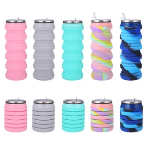 Silicone Collapsible Water Bottle Creative Sport Bottle New Folding Water Cup - Picture 1 of 17