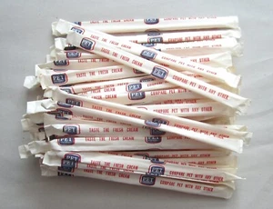 Pet Dairy 50 Vintage Wrapped Drinking Straws Taste The Fresh Cream Milk - Picture 1 of 2
