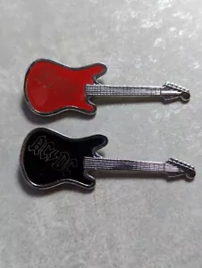 Vintage 80s AC/DC Pin Badges  X2 - Picture 1 of 7