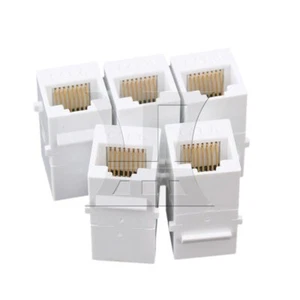 5x Cat6 Compatible 8P8C Ethernet Network Jack Insert Snap Adapter Connector - Afbeelding 1 van 5