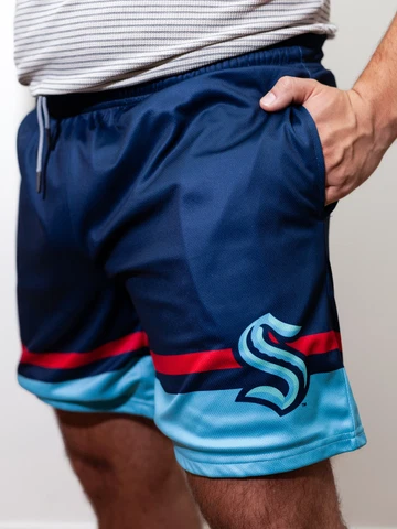 Seattle Kraken Mesh Hockey Shorts Cover