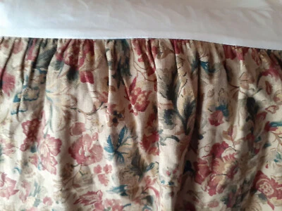 Винтажная Ralph Lauren Highgate WoodsDust Ruffle Полная Кровать Юбка-Плетеный Хлопок-15"  - Изображение 1 из 4